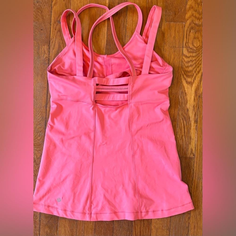 Lululemon Pink Multiple Strap Tank Top Women’s Size 10 - Picture 3 of 6